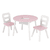 KidKraft® Set met Ronde Opbergtafel en Stoelen - Wit en Roze