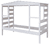 Lit cabane gigogne enfant Safari beige/vert, deuxième lit 90x200 cm