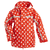 Regenjacke Buddel Punkte rot