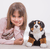 HERMANN Teddy Peluche chien bouvier bernois assis, 29 cm