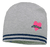 Girl s omkeerbare beanie dots licht grijs-dcl.navy