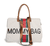 Mommy Bag Canvas Grey Stripes Green / Red