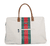 Mommy Bag Canvas Grey Stripes Green / Red