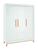 Armoire enfant 3 portes Miami White bois