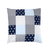 Ullenboom Patch housse de coussin de travail 80 x 80 cm bleu bleu clair gris clair