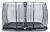 EXIT Elegant inground trampoline 214x366cm met Economy veiligheidsnet - zwart