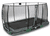 EXIT Inground-trampolin Elegant 244x427 cm med Economy sikkerhedsnet - grøn