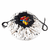 play&go  Mata do zabawy 2 w 1 World mapa black / white ⌀ 140 cm