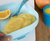Silikonteller mit Saugnapf hellblau