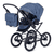 Kombikinderwagen Kreta 9-teiliges Set Blau mit Punkten