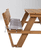 Set tavolo e panche con schienale Pic nic per 4, Outdoor Deluxe legno