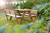 Set tavolo e panche con schienale Pic nic per 4, Outdoor Deluxe legno