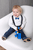 Costume de baptême enfant Jonas 4 pièces bleu foncé