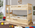 Etagenbett Sammy natur mit Zusatzbett