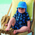 Sterntaler Cappello bambino con visiera blu