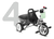 4 in 1 Dreirad Ceety Comfort, lichtgrau 2440