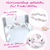 Nestchenschlange Zopfmuster weiß/beige/rosé 200 cm