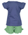 Girls Set de 2 camisetas + Shorts vaqueros azules