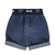 jeans shorts , vaandrig blauw