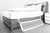 Barrière de lit enfant standard/boxspring Hugo pois gris 135 cm