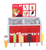 - Il piccolo mercante -  Banco frigo per gelati in legno - langnese