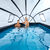 EXIT Stone Pool 400x200x100cm mit Abdeckung, Sandfilter- und Wärmepumpe, grau