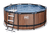 EXIT Piscina fantasia legno ø360x122cm con Sand pompa filtro, marrone