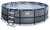 EXIT Piscina con fantasia pietre ø450x122cm con pompa filtro, grigio
