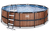 EXIT Piscina fantasia legno ø450x122cm con Sand pompa filtro, marrone