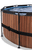 EXIT Wood Pool ø450x122cm mit Abdeckung und Sandfilterpumpe, braun