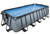 EXIT Stone Piscina 540x250x122cm con copertura e pompa filtro Sand , grigio