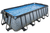 EXIT Stone Pool 540x250x122cm mit Abdeckung und Sandfilter- und Wärmepumpe, grau