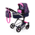 Design Carrito de muñecas combi Neo Vario corazones azul/rosa