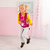 Design Puppen-Tragegurt pink, mit punkten und Fee