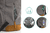 Wickelrucksack Rolltop Berlin Grau Melange