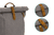 Wickelrucksack Rolltop Berlin Grau Melange