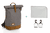 Wickelrucksack Rolltop Berlin Grau Melange