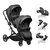 Poussette double inline Twinner grey
