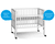 Łóżeczko dostawne Maxi Boxspring, białe 50 x 90 cm