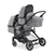 Geschwisterwagen Atlantic Twin Melange Grey