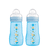 Babyflasche Easy Active Größe 1 ab 0+M 270 ml, Hase/blau im Doppelpack