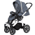Kinderwagen Racer GTS lovely denim (405) Gestellfarbe weiß