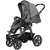 Kinderwagen Racer GTS khaki dots (414) Gestellfarbe platin