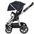 Kinderwagen Racer GTX mit Handbremse marine stripes (410) Gestellfarbe silber