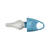 Goupillon pour biberon poils silicone bleu/gris