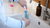 Goupillon pour biberon poils silicone bleu/gris