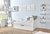 Lit gigogne enfant mini Micki hêtre blanc, 2 matelas 90x200 cm