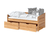 Sofabett Mini Micki Buche natur mit 2 Schubladen inkl. Matratze