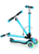 Scooter ELITE Deluxe -valaistut pyörät, taivaansininen