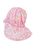 Peaked cap med rosa nackskydd